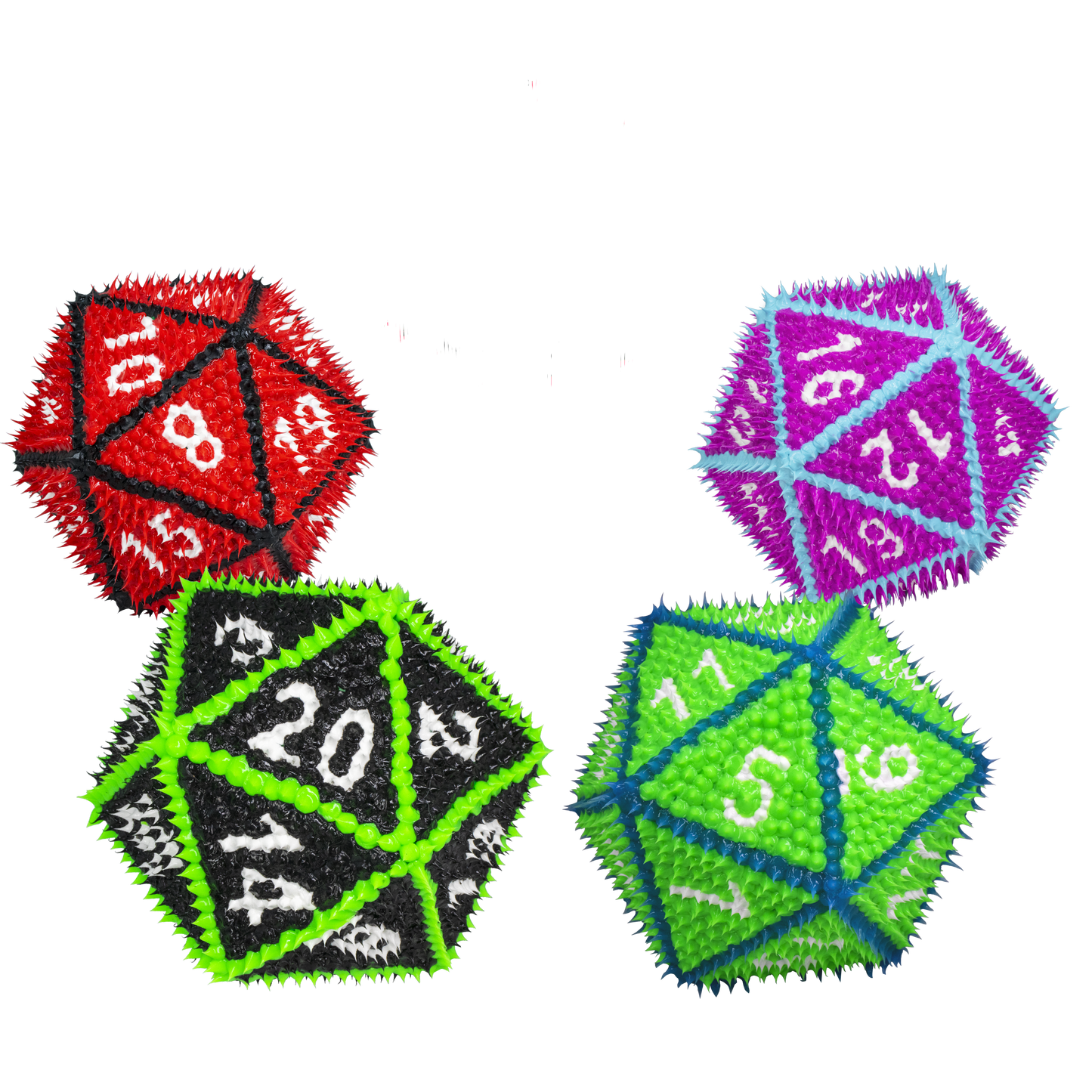 Drop Dots D20 – Tactile Bouncy Dice Toy