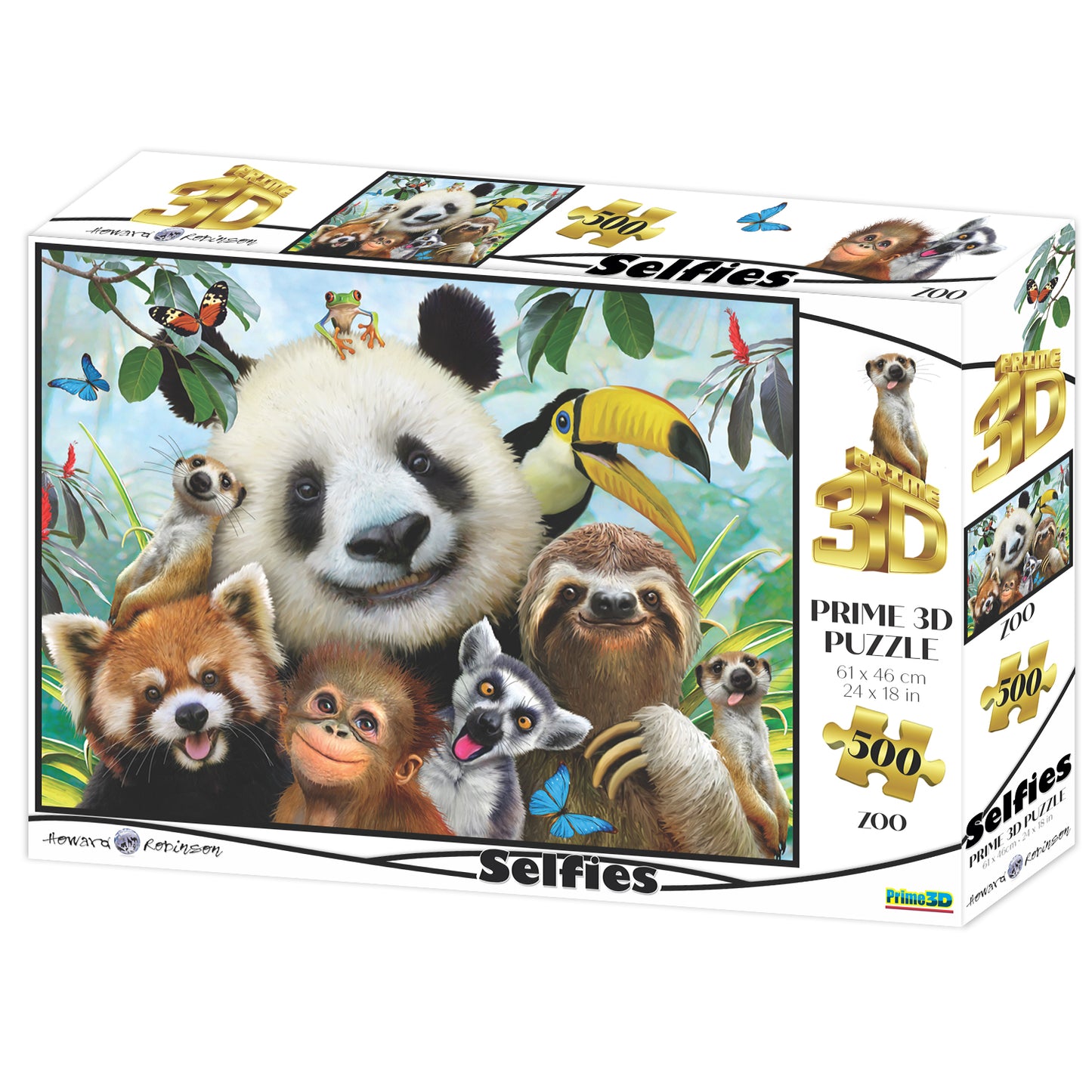 Zoo Selfie Howard Robinson 3D Jigsaw Puzzle 10063 500pc 24x18"