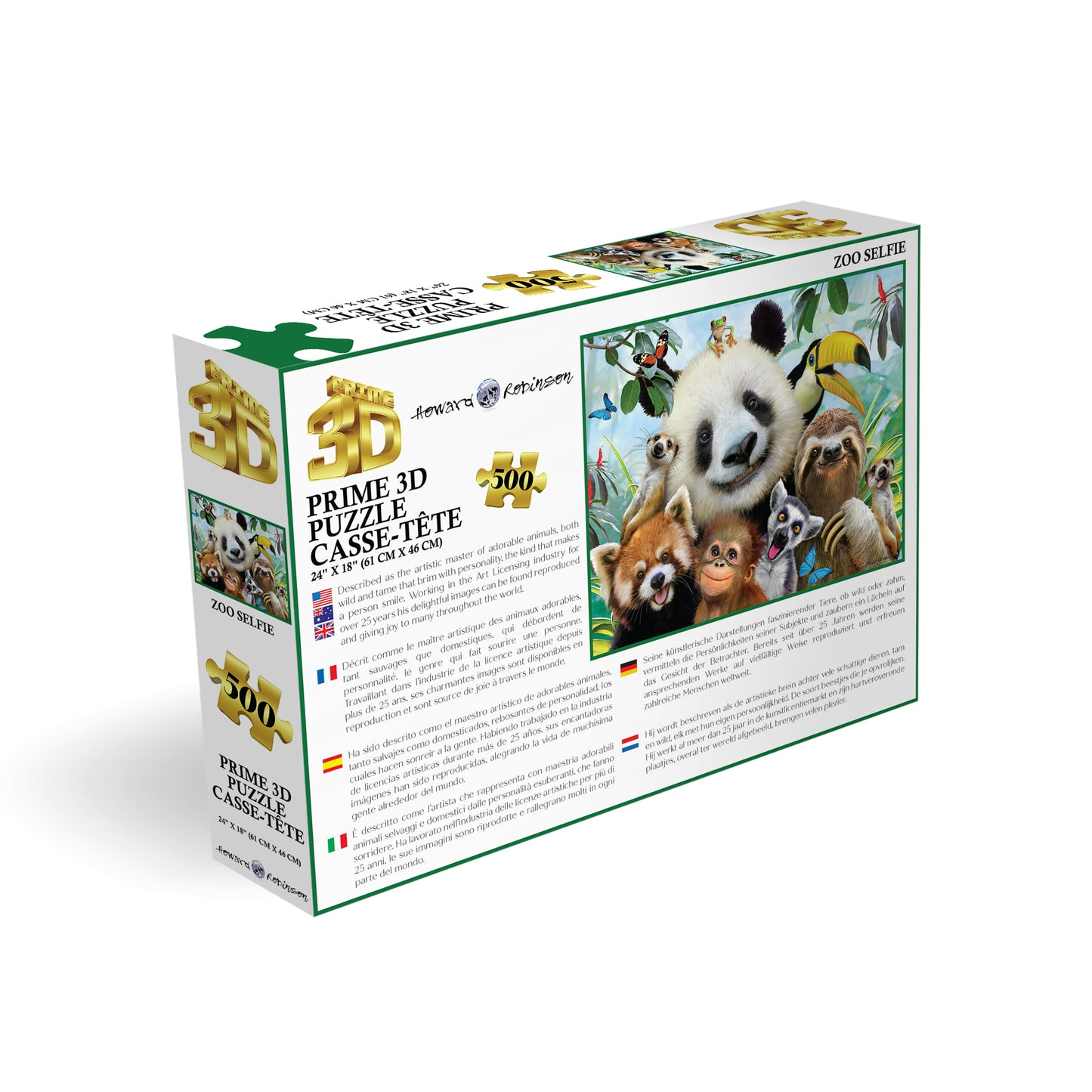 Zoo Selfie Howard Robinson 3D Jigsaw Puzzle 10063 500pc 24x18"