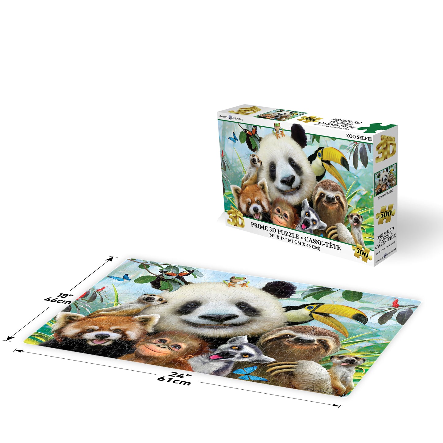 Zoo Selfie Howard Robinson 3D Jigsaw Puzzle 10063 500pc 24x18"