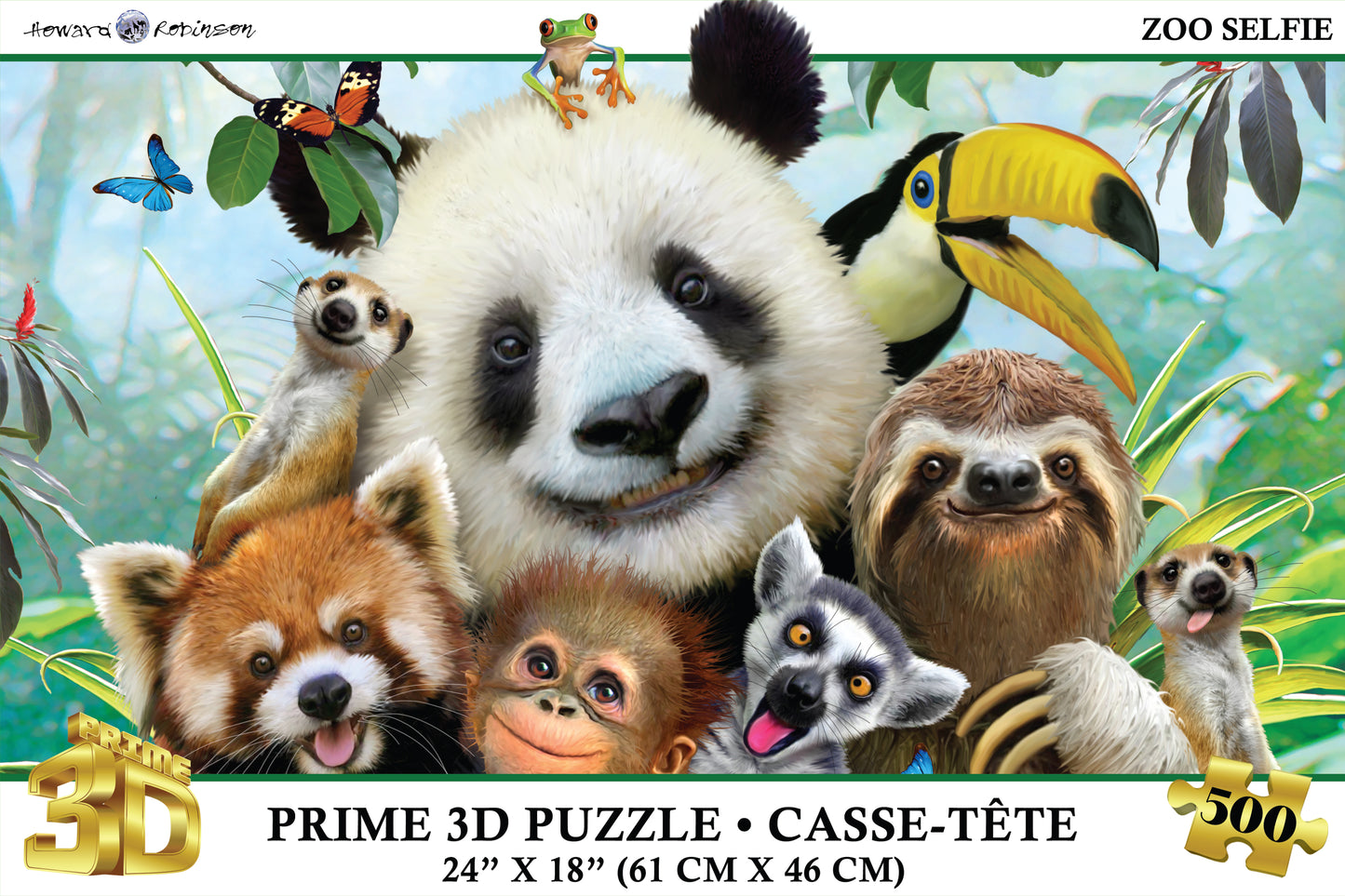 Zoo Selfie Howard Robinson 3D Jigsaw Puzzle 10063 500pc 24x18"
