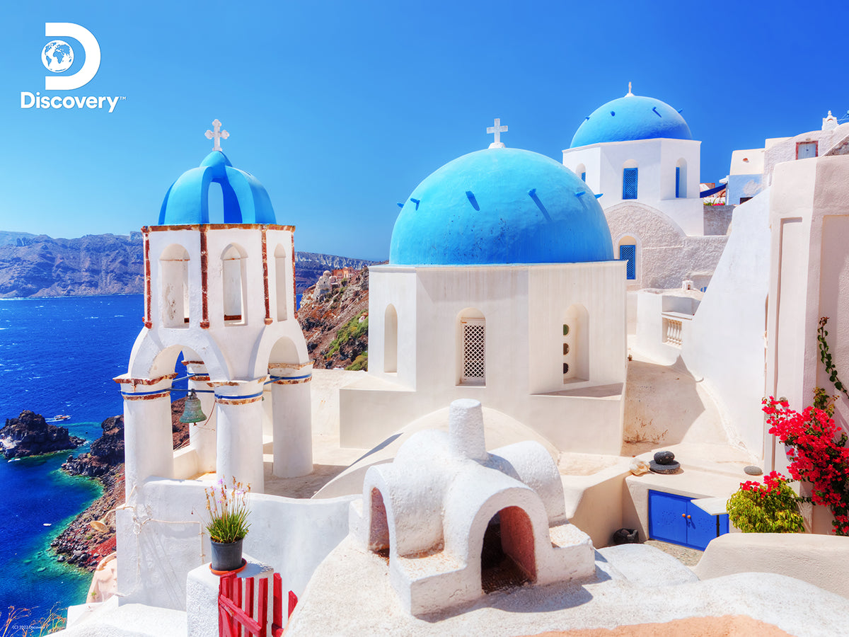 Santorini Greece 3D Jigsaw Puzzle – 500 Piece Travel Puzzle | Prime3D | 24x18" | 1Di Canada