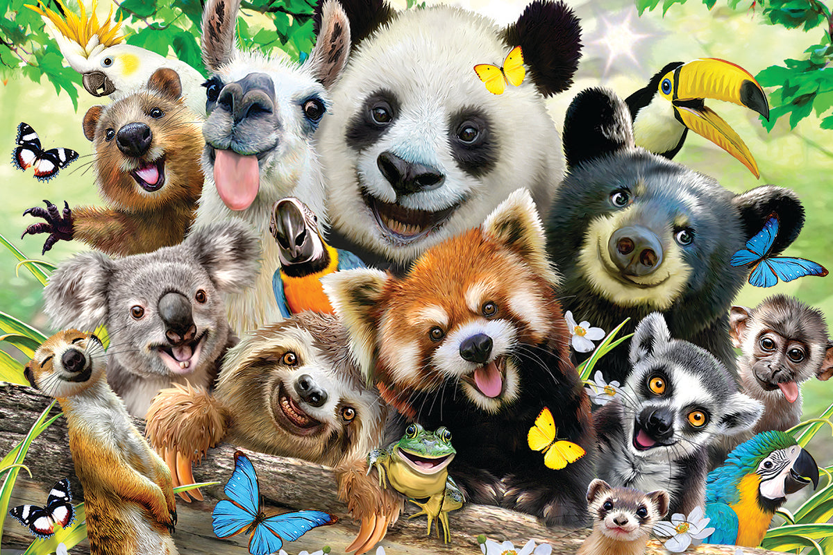 Bush Babies 3D Jigsaw Puzzle – 150-Piece Selfie Series by Howard Robinson | 18x12" | Prime3D
