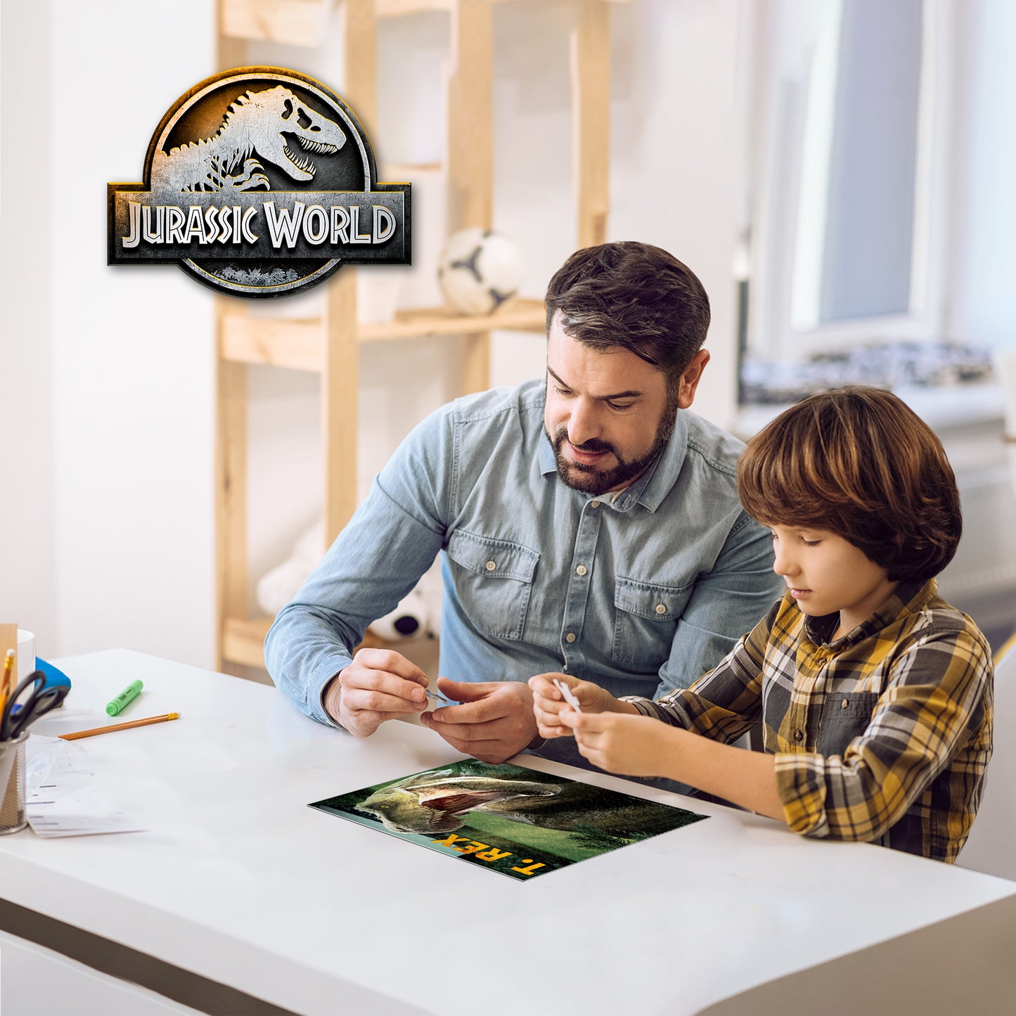 Jurassic World T-Rex Puzzle – 20586 100 Piece Double-Sided 3D/2D Jigsaw | Prime 3D Dinosaur Puzzle