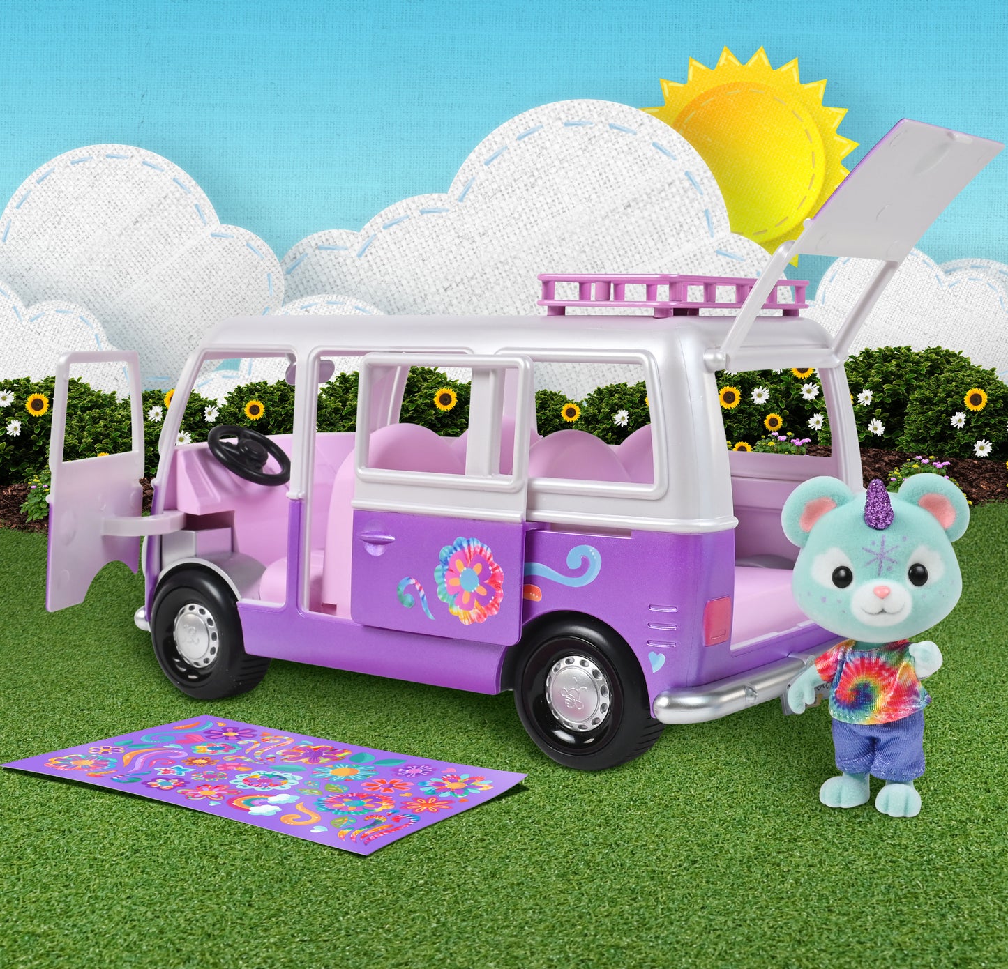 Flower Groove Van Playset β Honey Bee Acres Vehicle & Figure