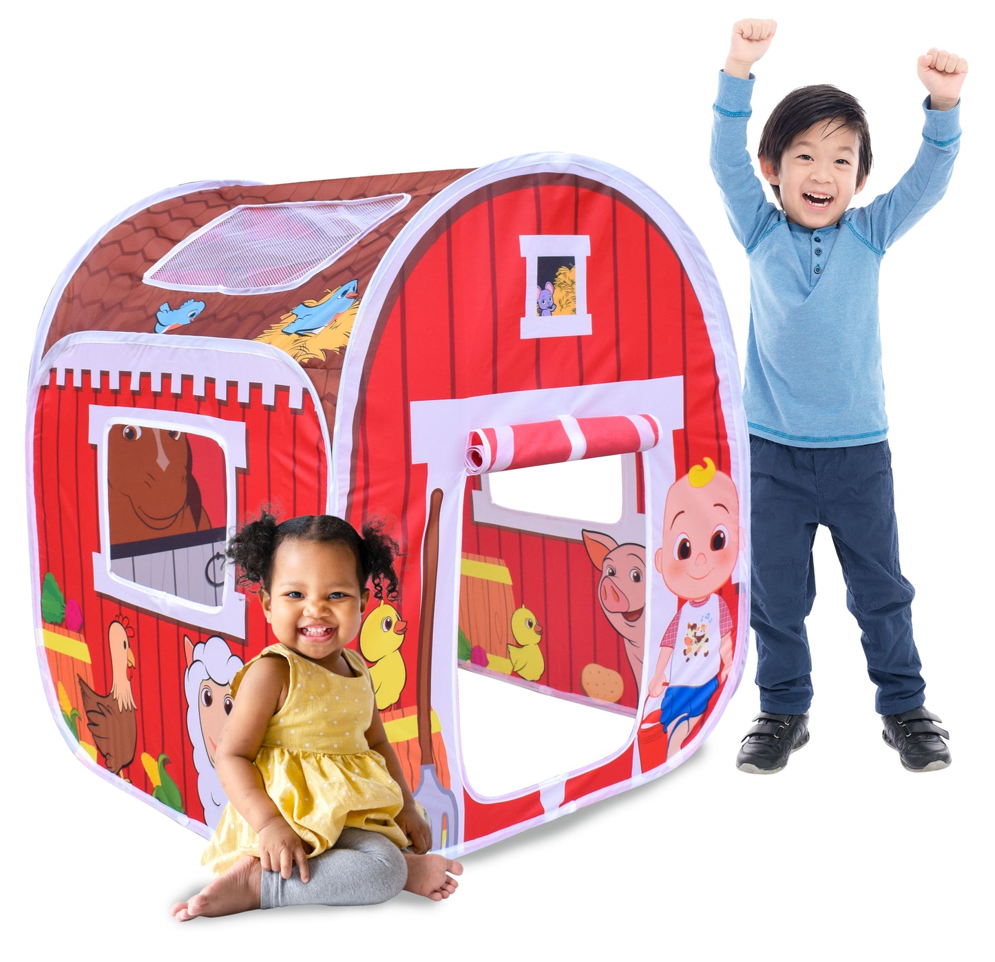 CoComelon Old MacDonald's Musical Barn Tent – Pop-Up Playhouse for Toddlers