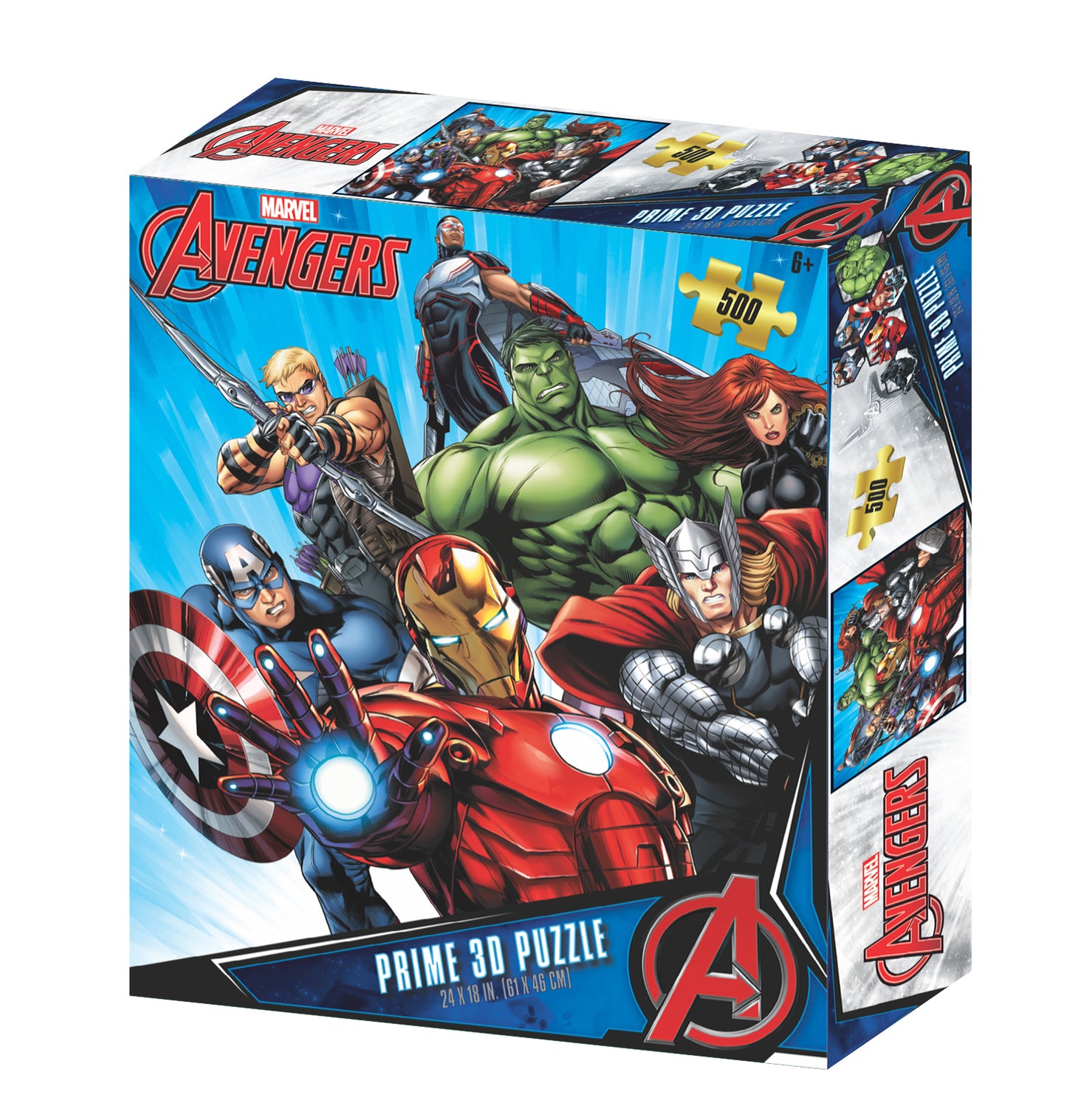 Avengers Assemble 3D Jigsaw Puzzle – 500-Piece Marvel Puzzle | Prime3D | 24x18"