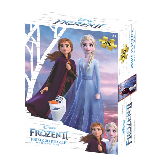 Frozen Sisters 3D Jigsaw Puzzle – 200-Piece Disney Puzzle | Prime3D | 18x12"