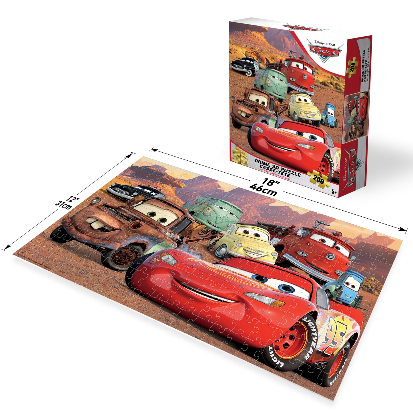 33037 Disney Cars Group Photo 200pc 18x12"
