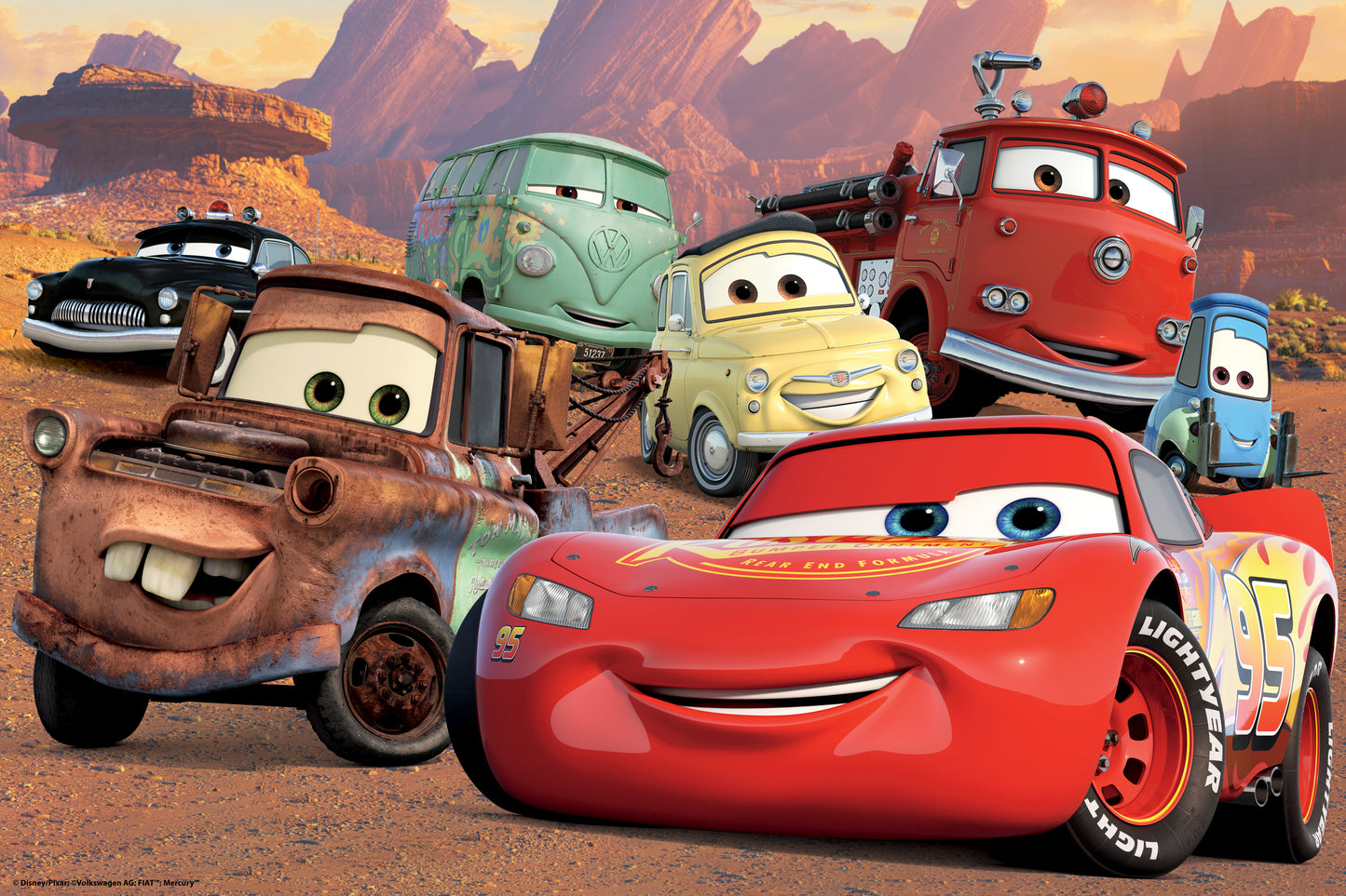 33037 Disney Cars Group Photo 200pc 18x12"