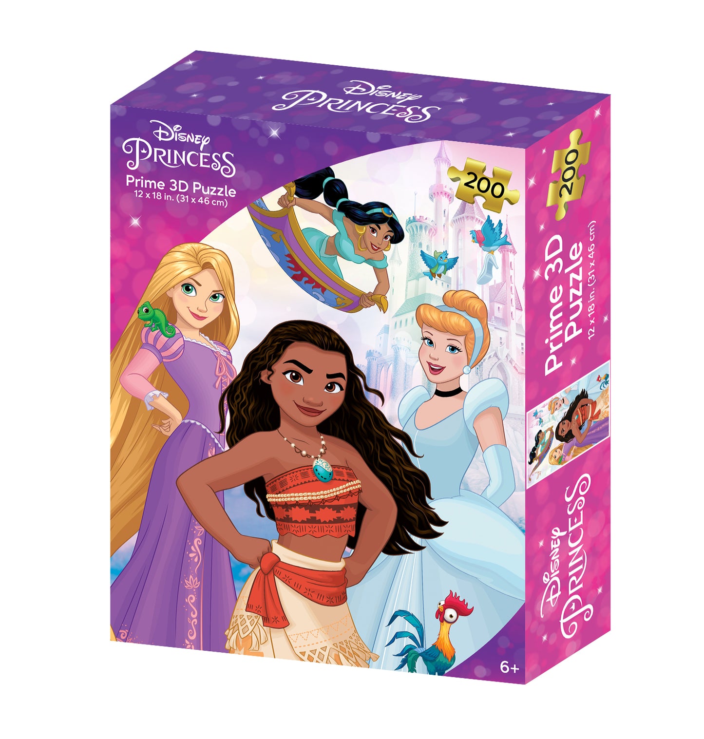 Disney Princess 3D Jigsaw Puzzle – 200-Piece Puzzle | Prime3D | 18x12" 33038