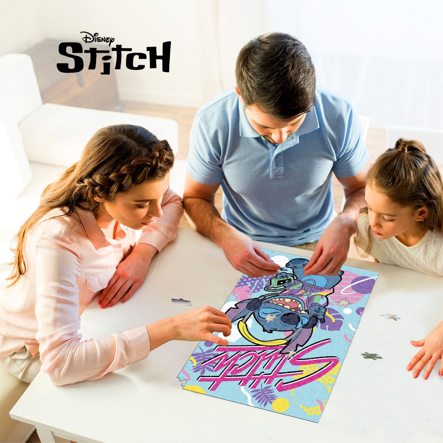Stitch Puzzle – 200 Piece Prime 3D Disney Jigsaw “Music” Scene (12"x18")