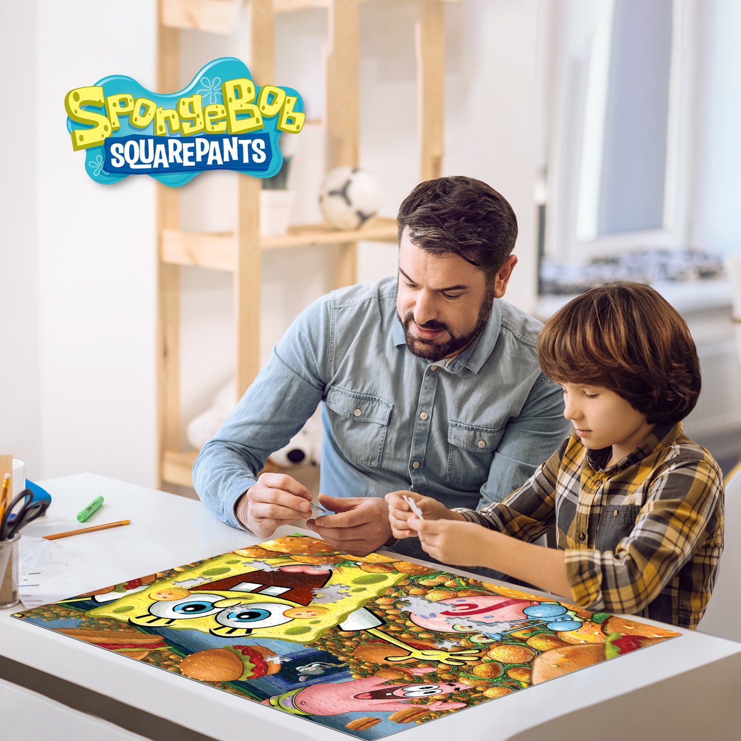 3D/2D Nickelodeon Sponge Bob Square Pants 150pc | Prime 3D Lenticular Jigsaw Puzzle | 18x12" | 37532