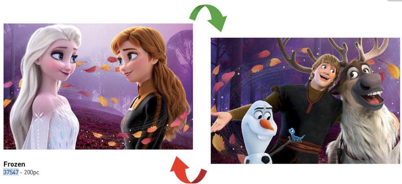 Frozen Puzzle – 200 Piece 3D/2D Disney Jigsaw with Elsa & Anna (12"x18")