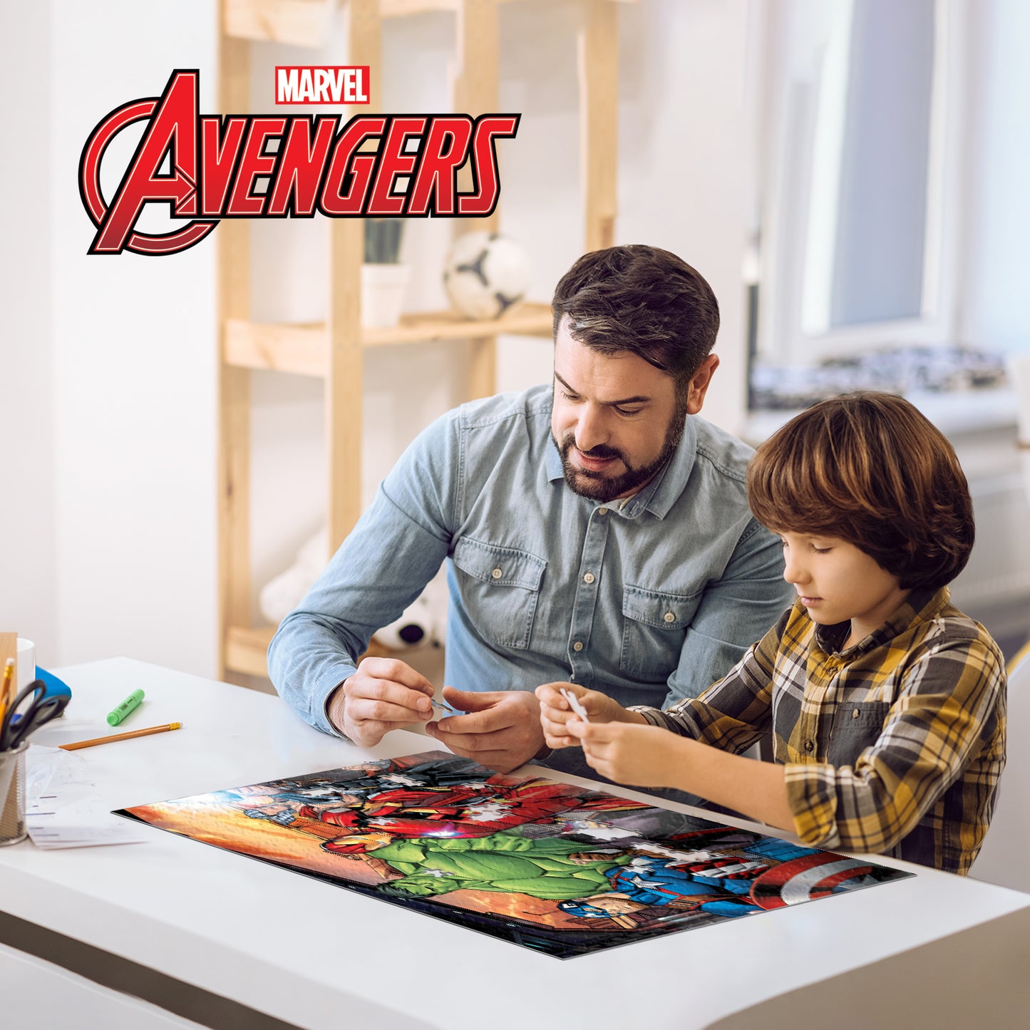 Avengers Puzzle – 200 Piece 3D/2D Marvel Jigsaw for Kids (12"x18")