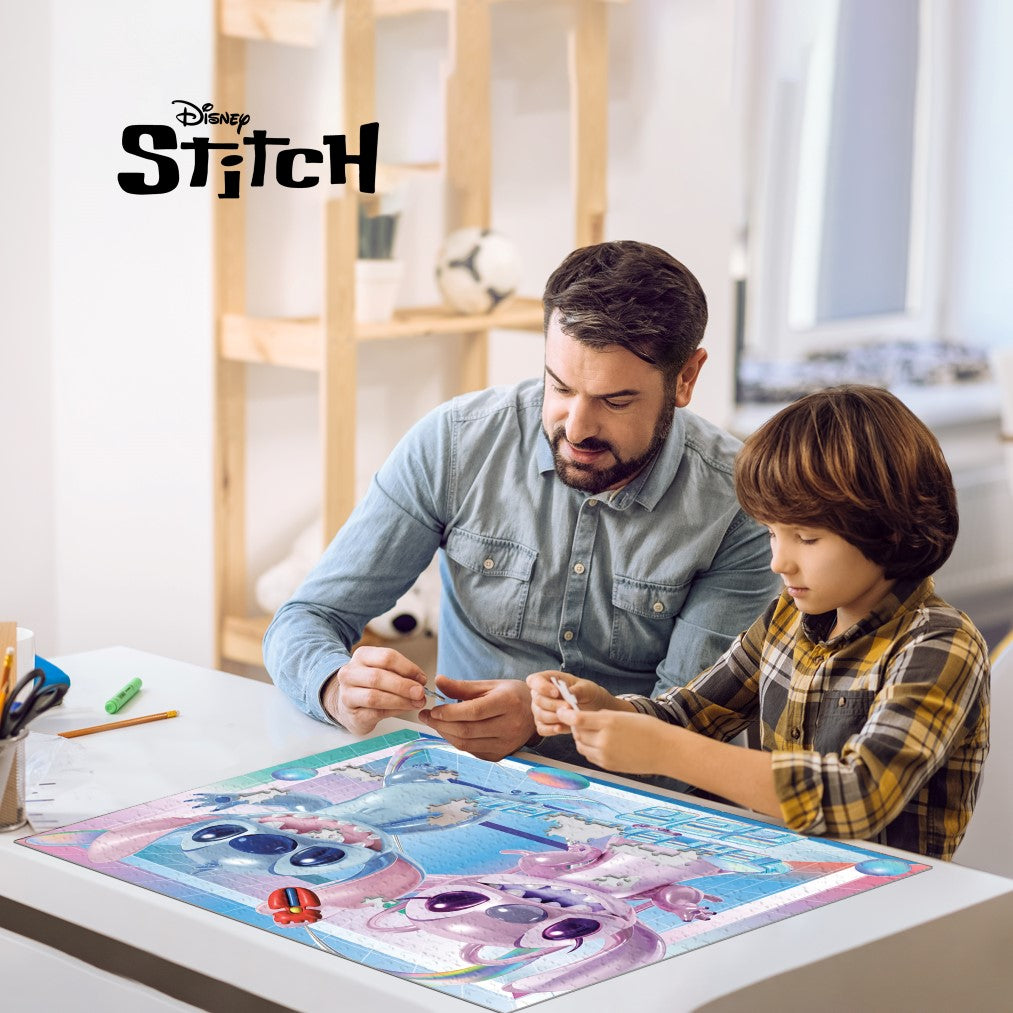 3D/2D Disney Stitch 500pc | Prime 3D Lenticular Puzzle | 24x18" | 37619