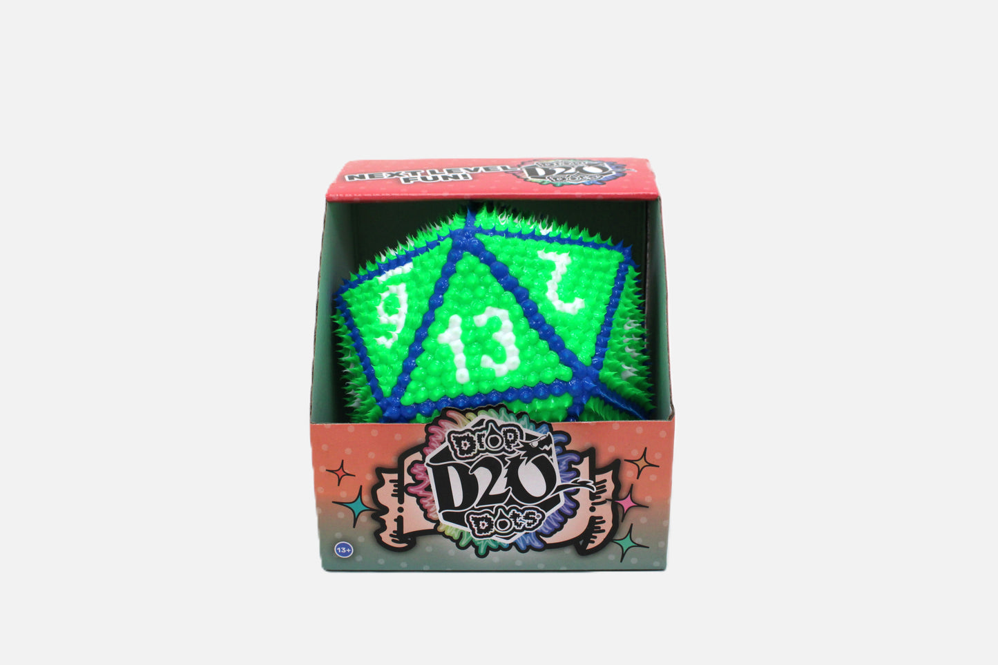 Drop Dots D20 – Tactile Bouncy Dice Toy