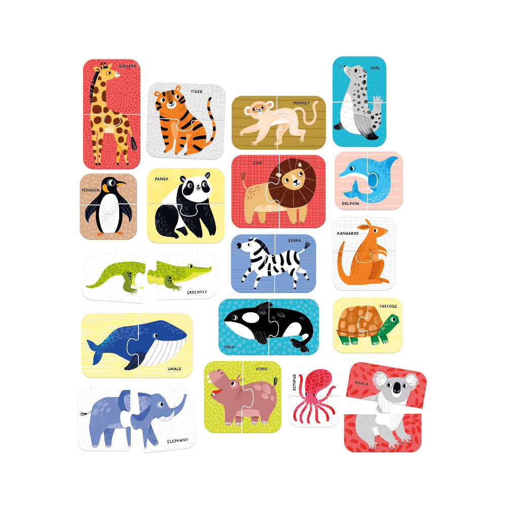 49262 | Banana Panda Puzzle Pairs Wild Animals 18pcs 15m+