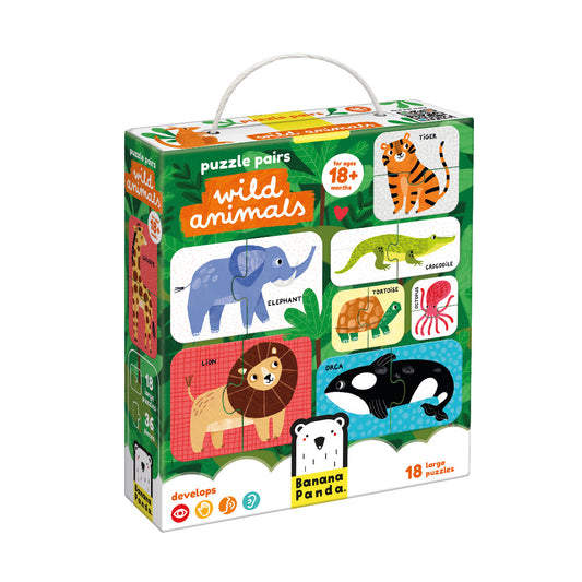 49262 | Banana Panda Puzzle Pairs Wild Animals 18pcs 15m+