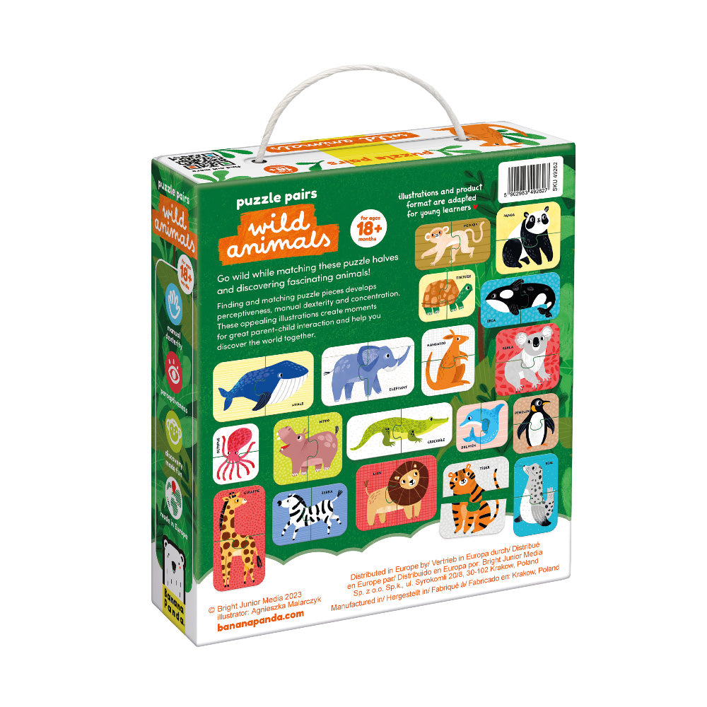49262 | Banana Panda Puzzle Pairs Wild Animals 18pcs 15m+