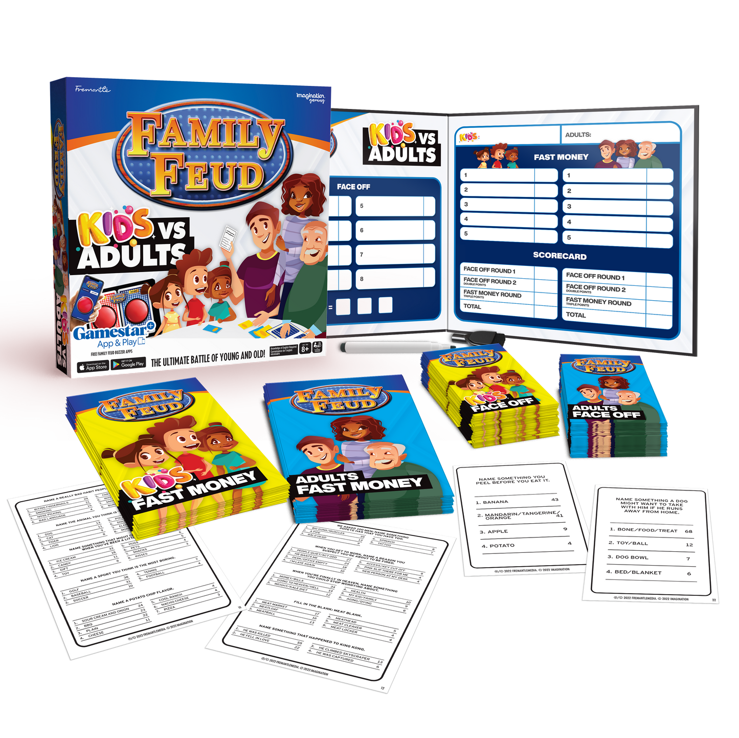 Family Feud Kids vs Adults Board Game – Fun Family Trivia Challenge