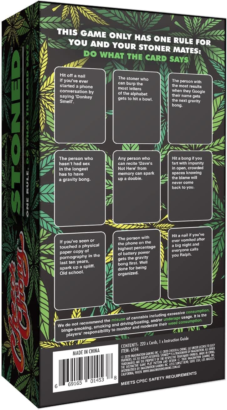 Cheech & Chong - Stoned Card Game – Hilarious Adult Party Fun