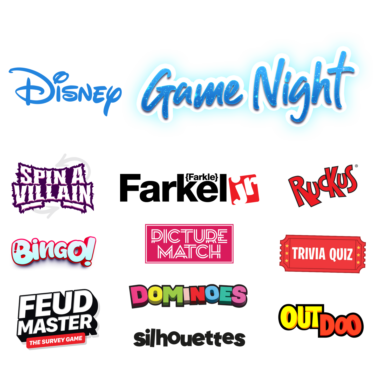 Disney Family Game Night: 10-in-1 Kids & Family Board Game Collection