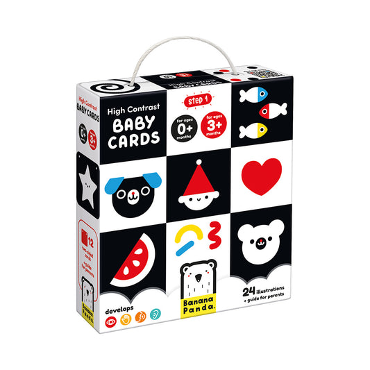 76276 | Banana Panda High Contrast Baby Cards 0m+ 3m+