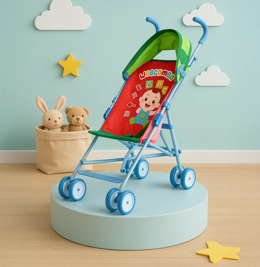 CoComelon Baby Travel Stroller – Lightweight Toy Stroller for Toddlers
