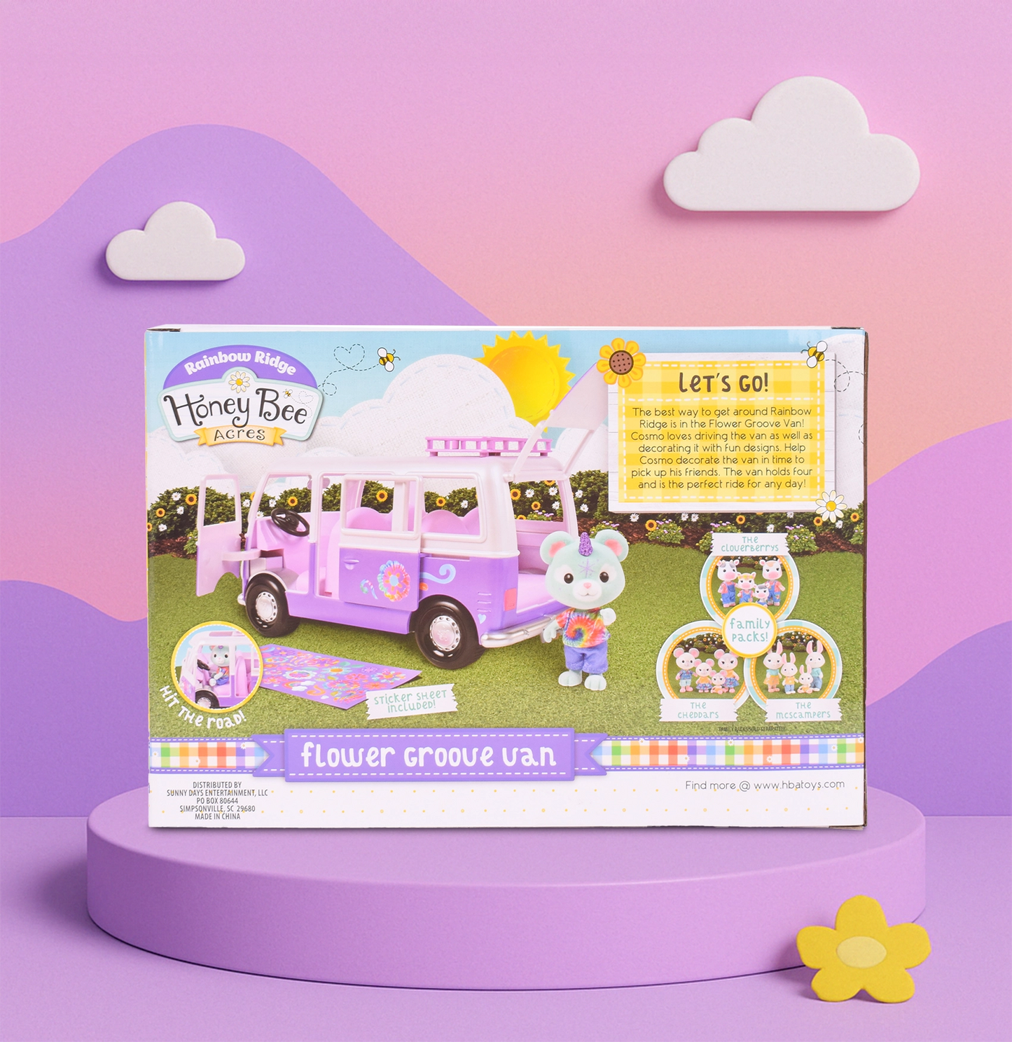 Flower Groove Van Playset β Honey Bee Acres Vehicle & Figure
