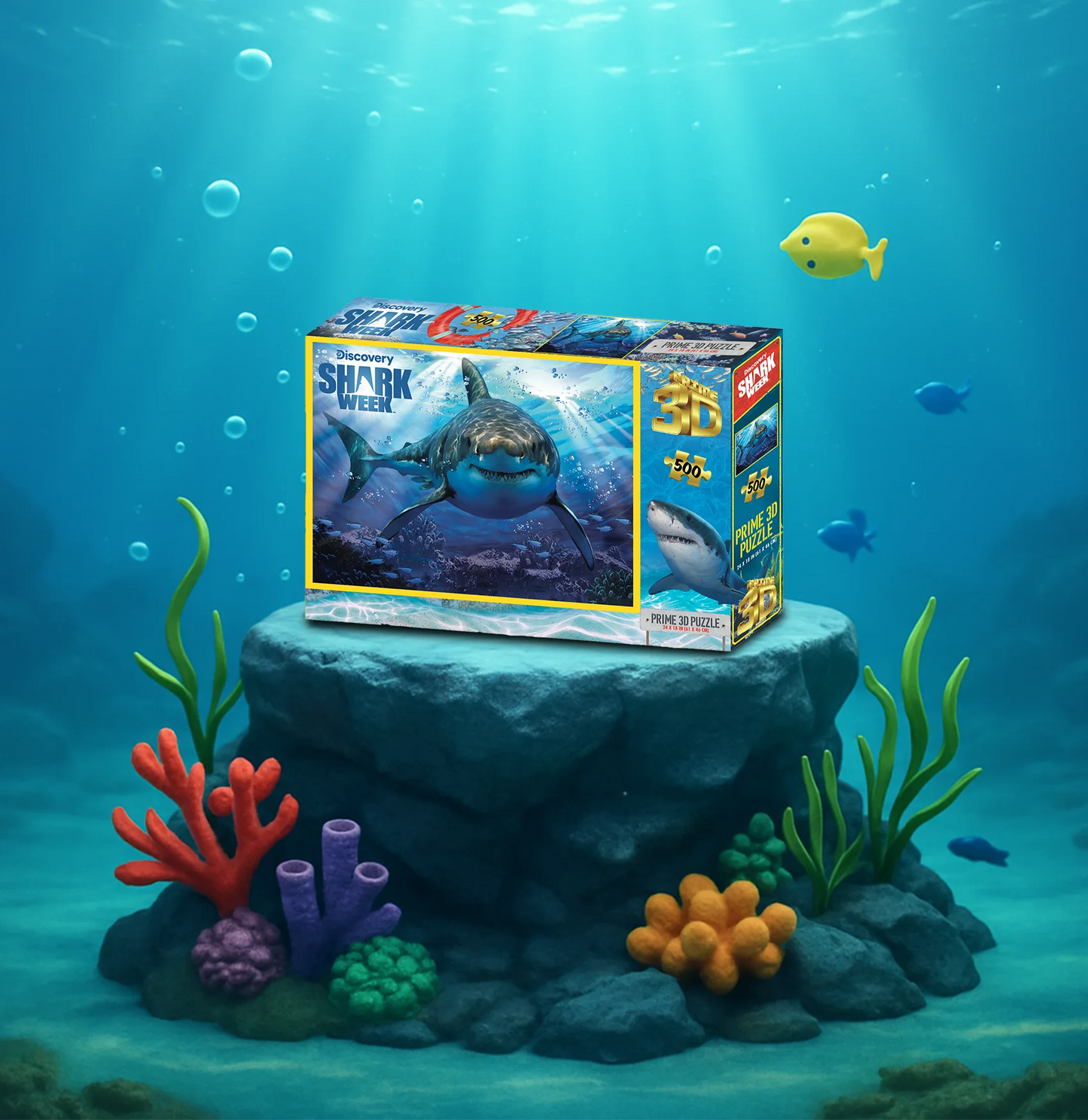 Great White Shark Discovery - Shark Week 3D Jigsaw Puzzle 10324 500pc 24x18"