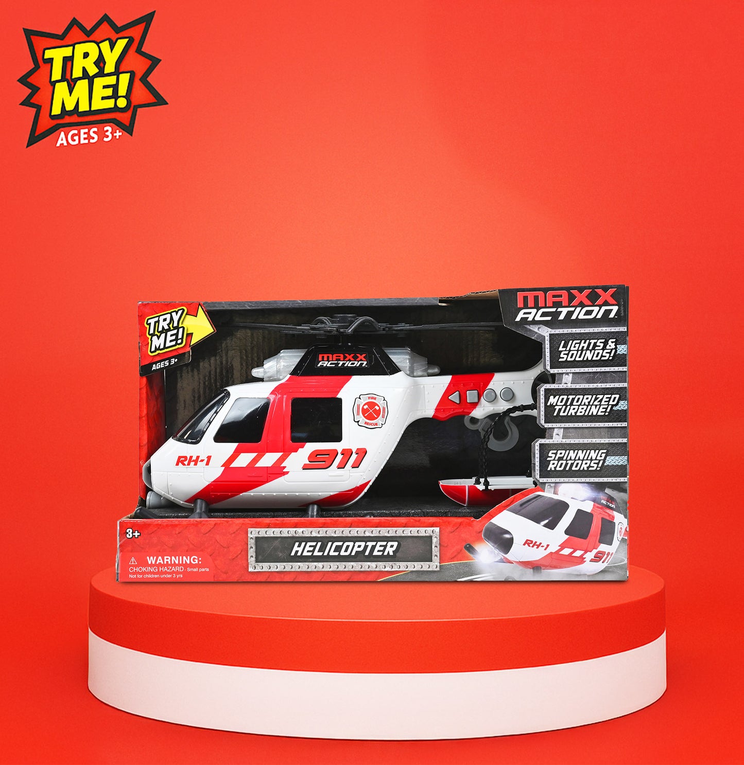 L&S Large Helicopter – Motorized Rescue Helicopter Toy
