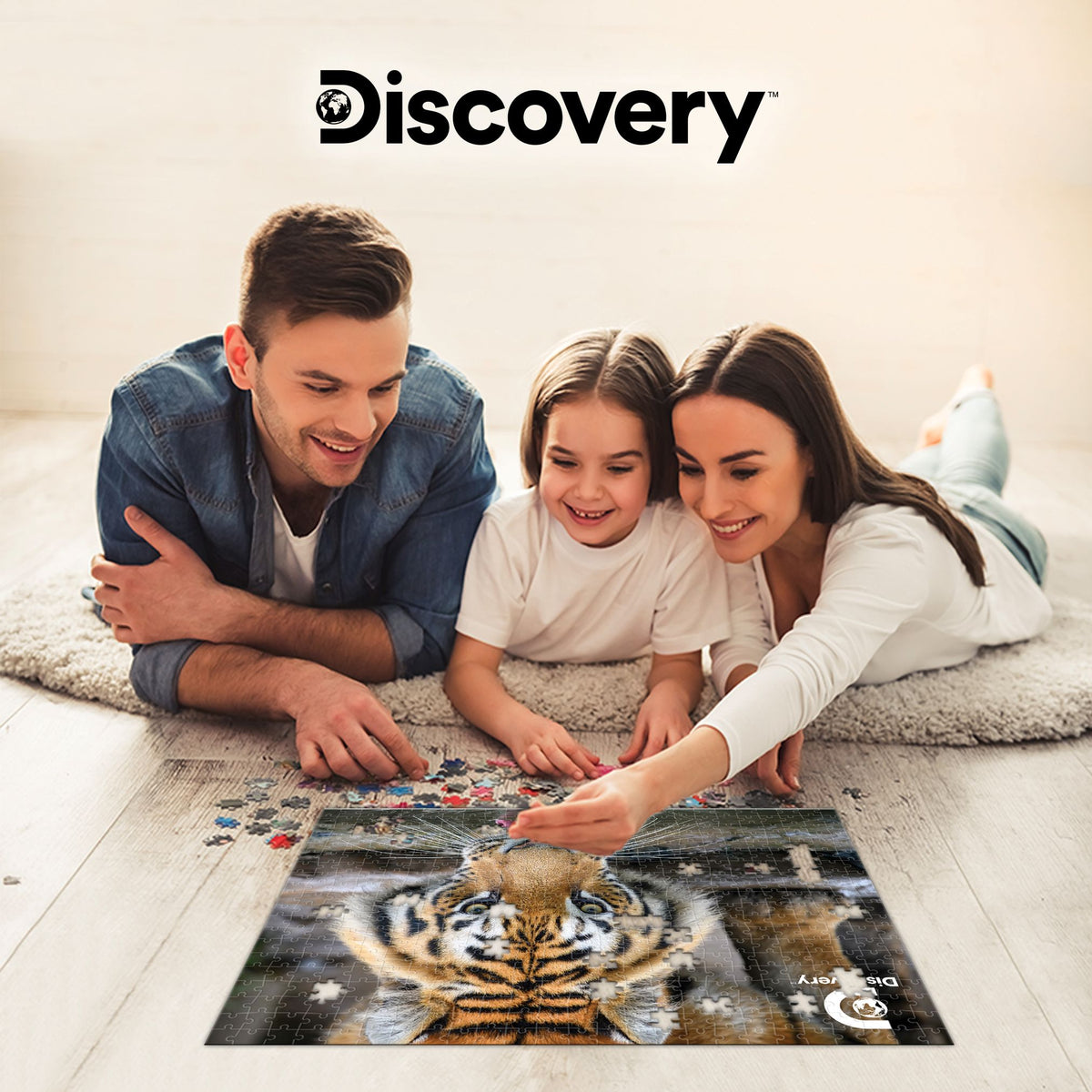 Tiger Discovery Prime3D Puzzle (500 Pieces, 24" × 18") | King of the Jungle? Close Enough. | 10472