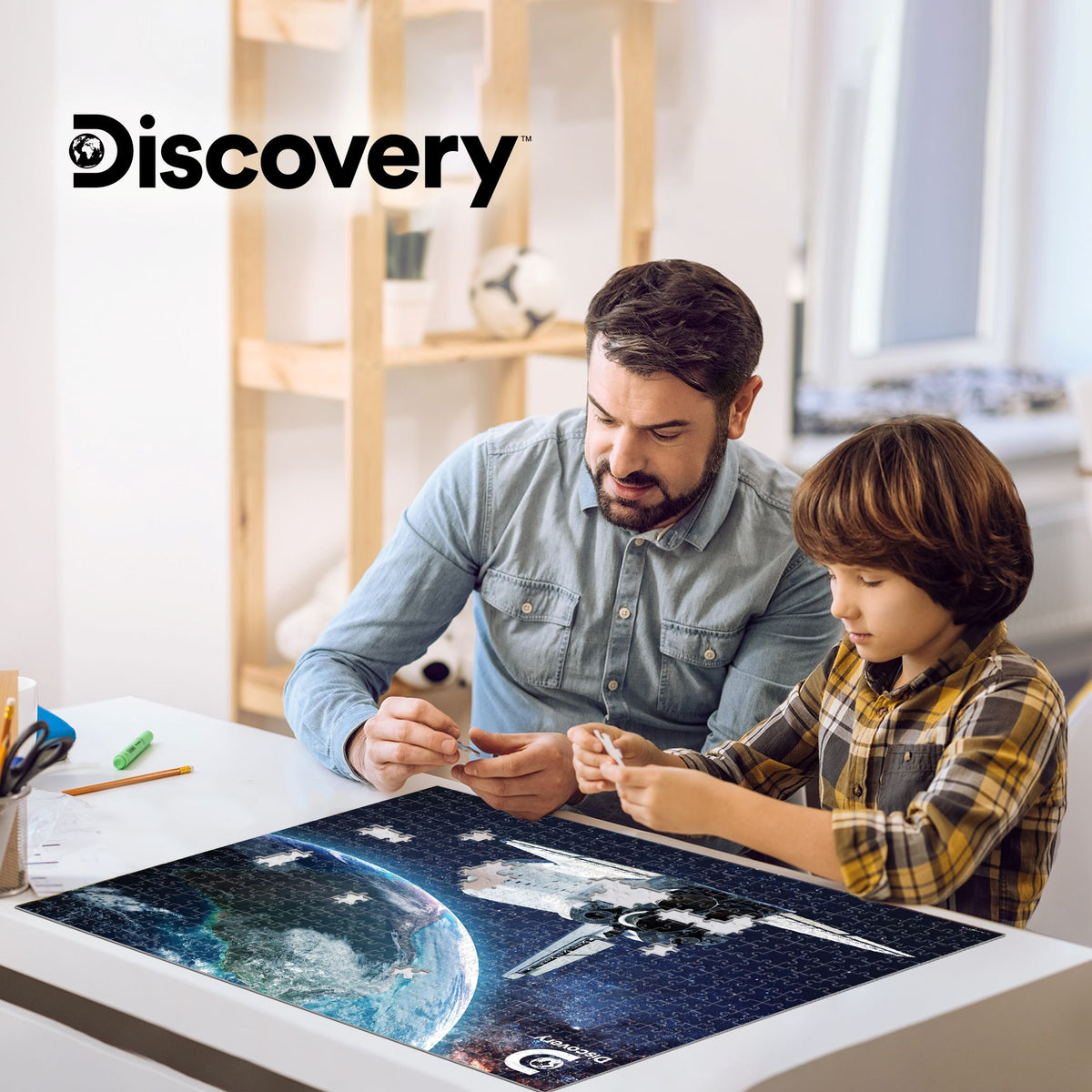 Puzzle 3D Vaisseau Spatial Discovery (500 pièces, 61 cm × 46 cm) | Houston, nous avons un puzzle. | 20041