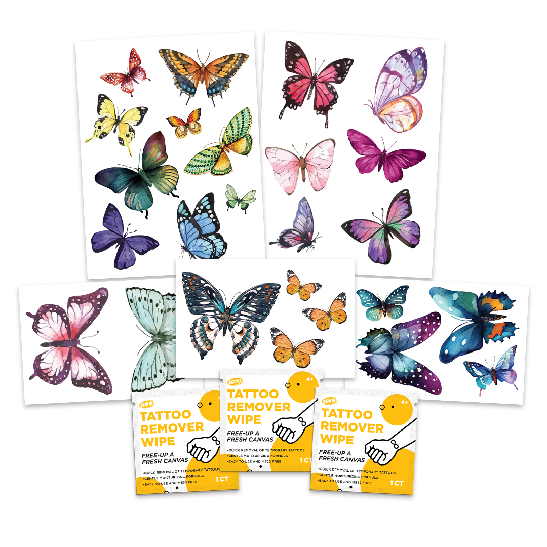 33740 | Savvi Temporary Tattoos - Butterfly Tattoo Gable Box