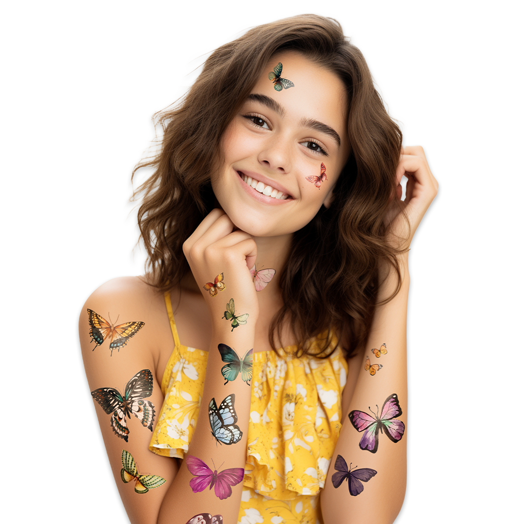 33740 | Savvi Temporary Tattoos - Butterfly Tattoo Gable Box
