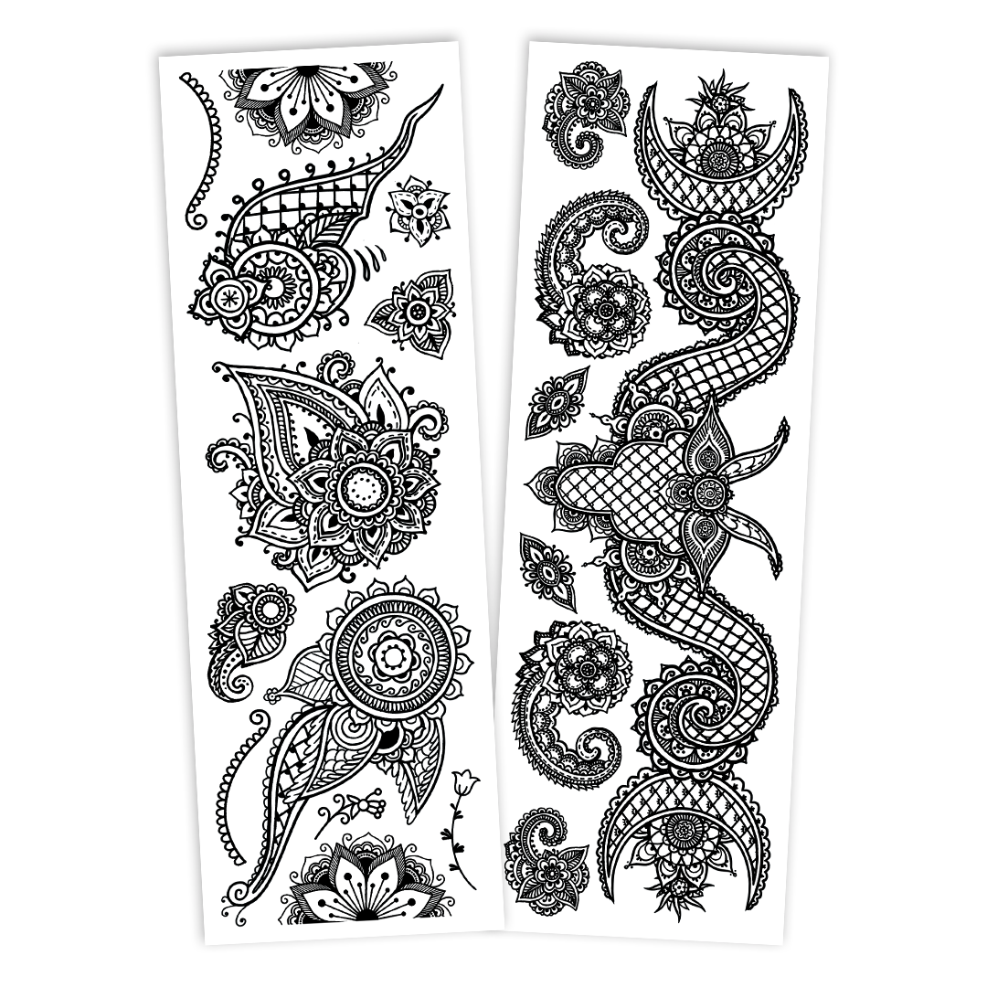 35101 | Savvi Temporary Tattoos - Henna Flash Tattoo Pouch