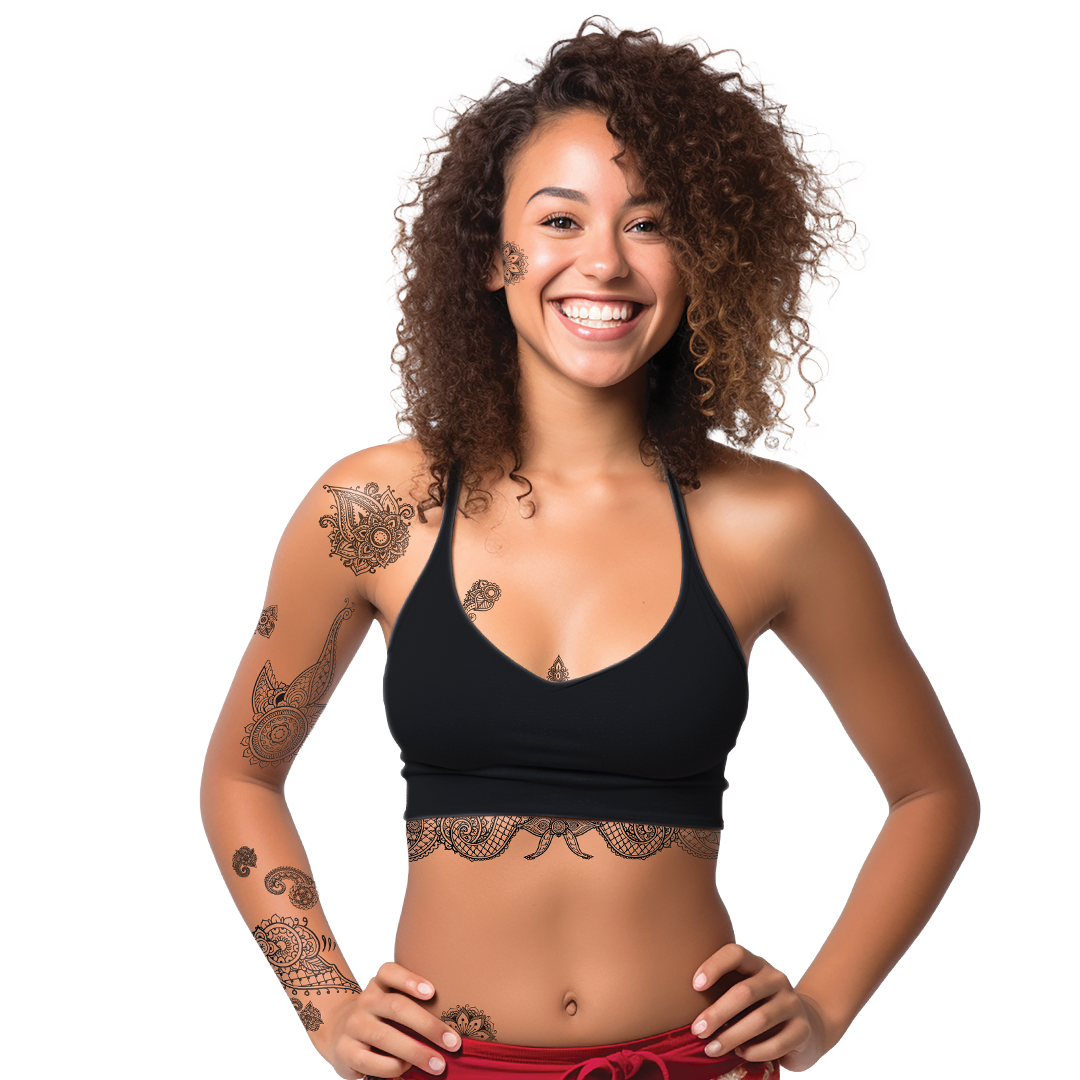 35101 | Savvi Temporary Tattoos - Henna Flash Tattoo Pouch