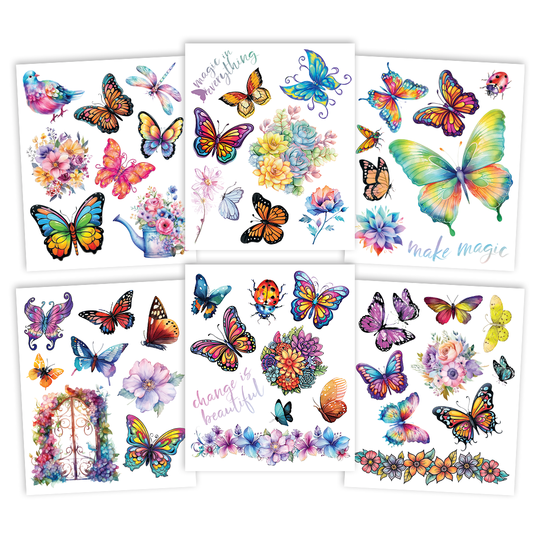 35113 | Savvi Temporary Tattoos - Butterfly Tattoo Pouch