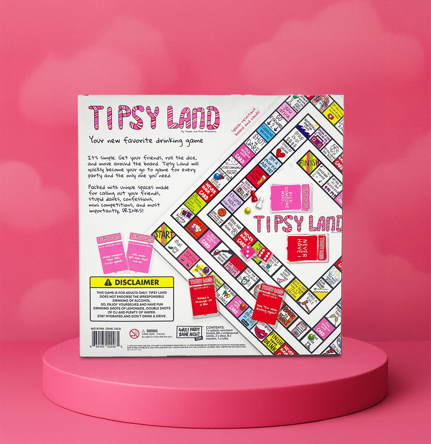 Tipsy Land – Adult Party Board Game with Dares, Drinks & Challenges (Ages 21+)