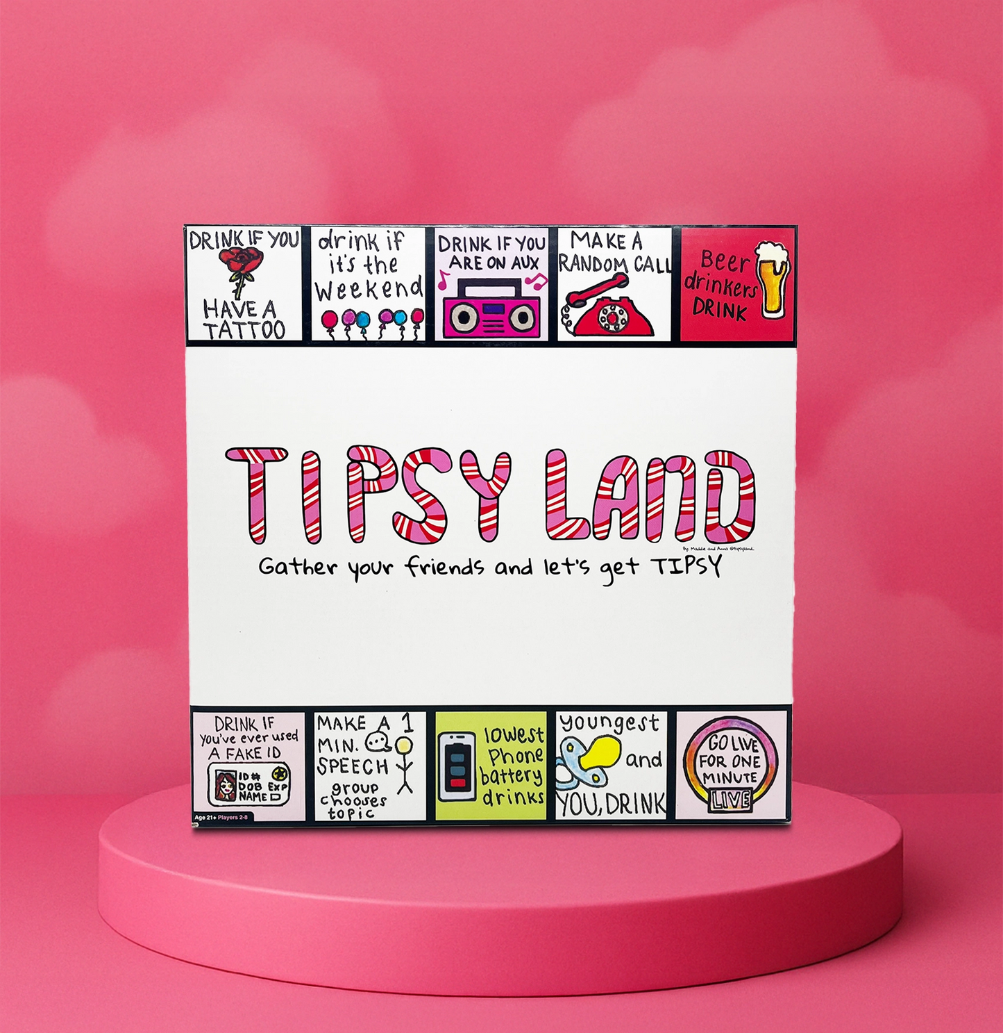 Tipsy Land – Adult Party Board Game with Dares, Drinks & Challenges