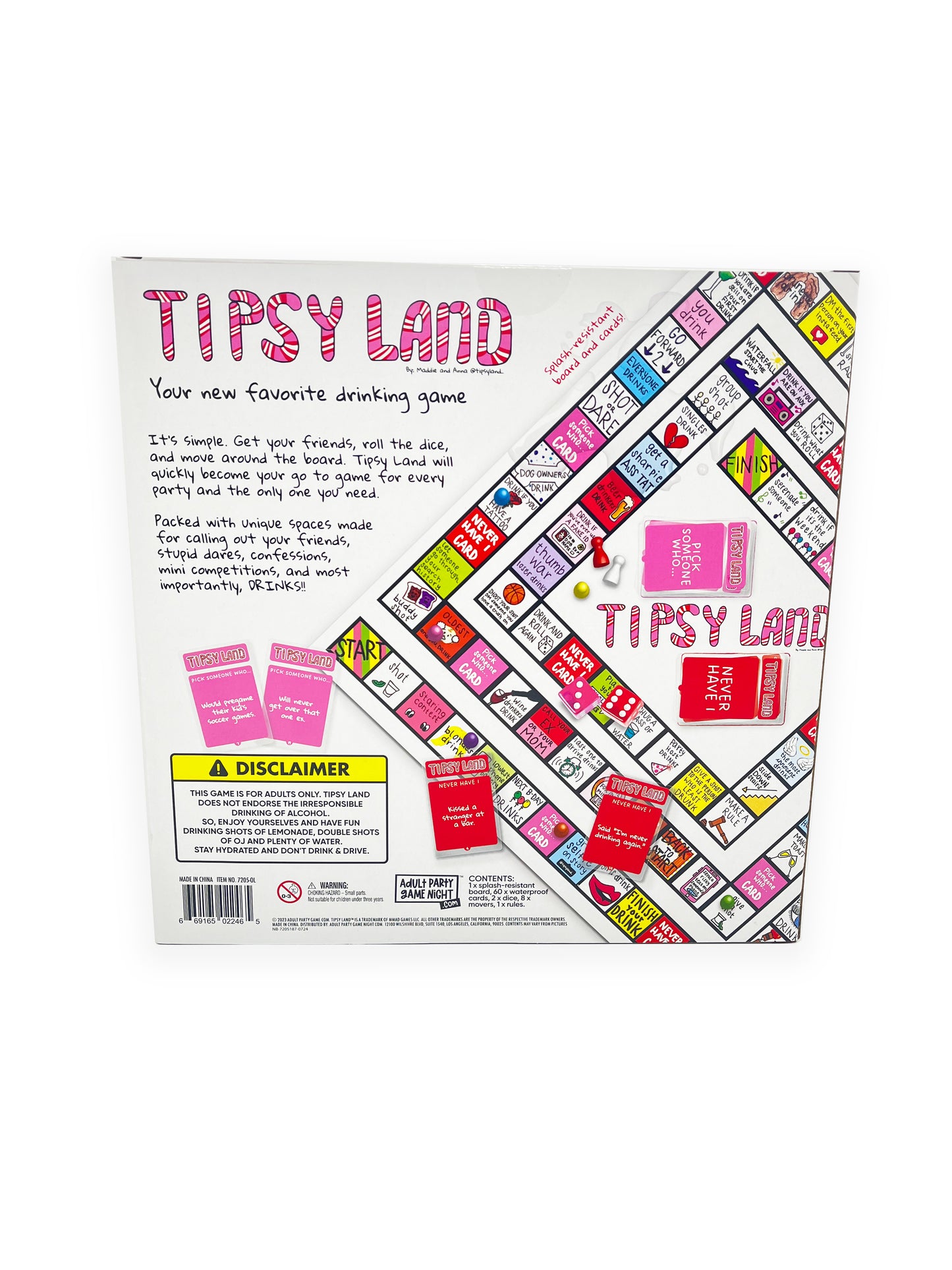 Tipsy Land – Adult Party Board Game with Dares, Drinks & Challenges (Ages 21+)
