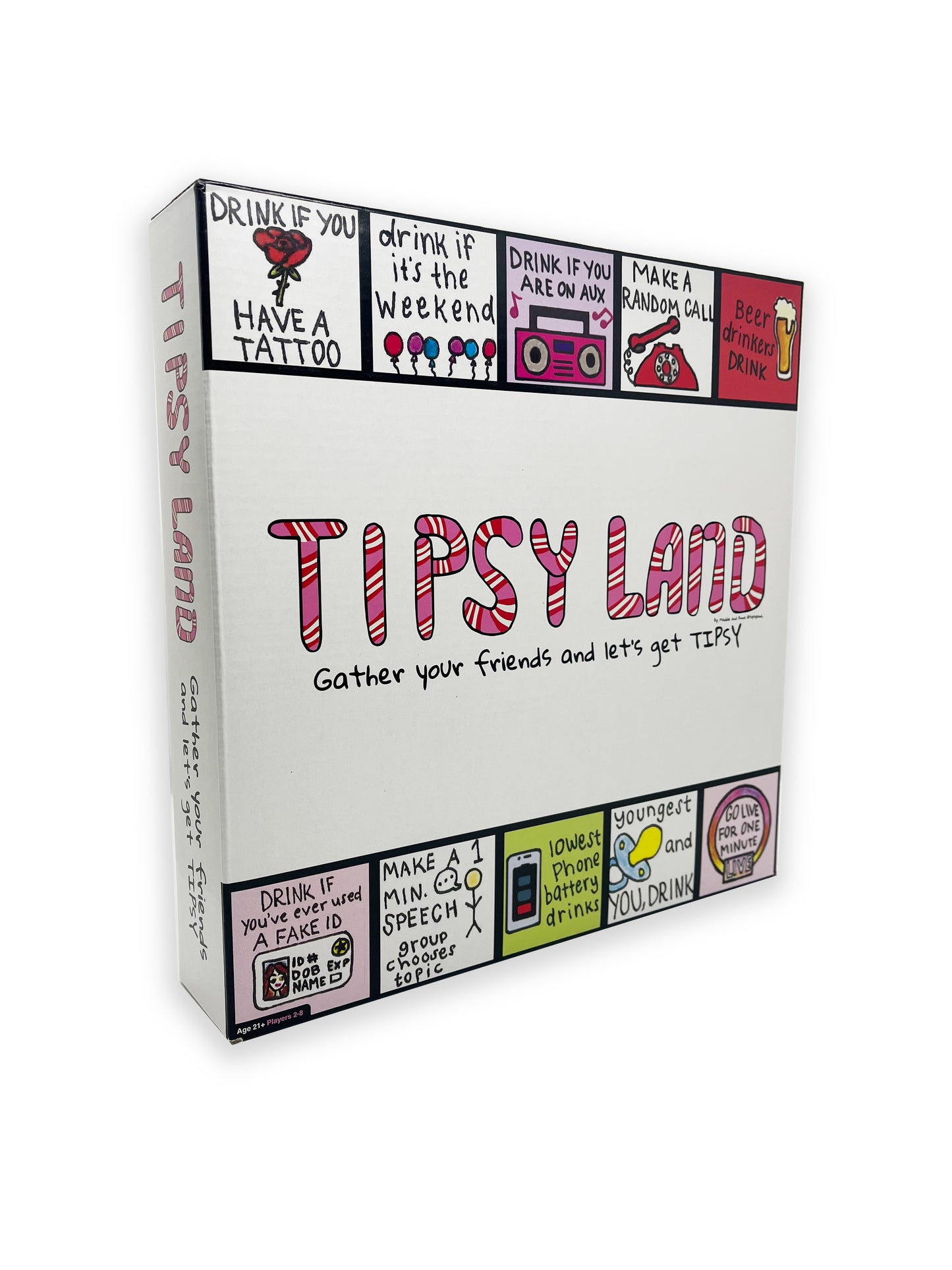 Tipsy Land – Adult Party Board Game with Dares, Drinks & Challenges (Ages 21+)
