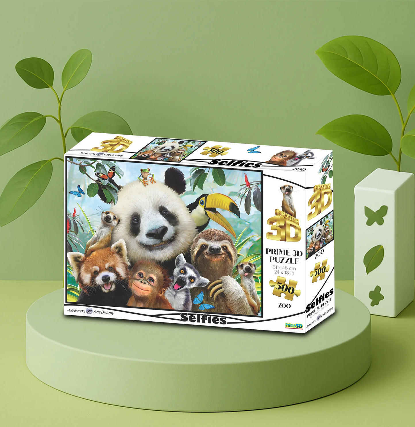 Zoo Selfie Howard Robinson 3D Jigsaw Puzzle 10063 500pc 24x18"