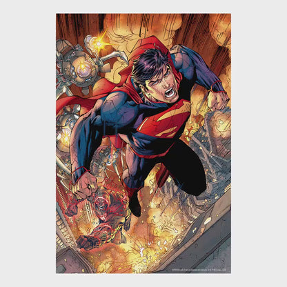 Superman DC Comics 3D Jigsaw Puzzle in Tin Book Packaging 35622 300pc 18x12"