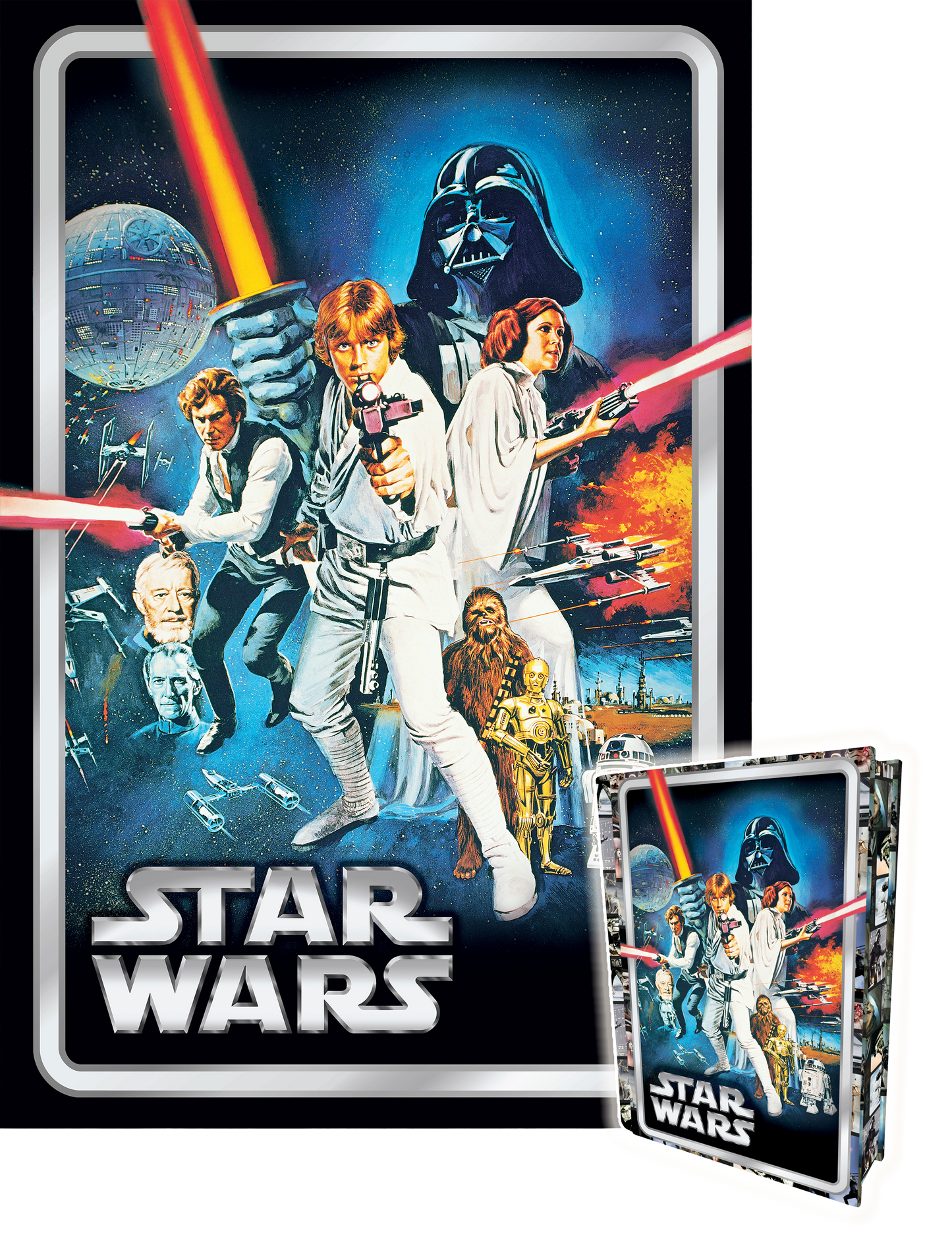 Classic Star Wars 3D Jigsaw Puzzle – 300pcs in Collectible Tin Book (18"x12")
