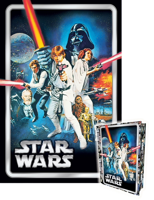 Classic Star Wars 3D Jigsaw Puzzle – 300pcs in Collectible Tin Book (18"x12")