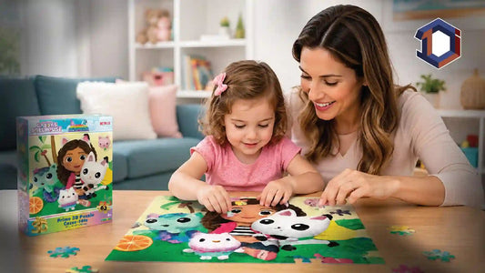 Child solving a colorful jigsaw puzzle to build problem-solving skills