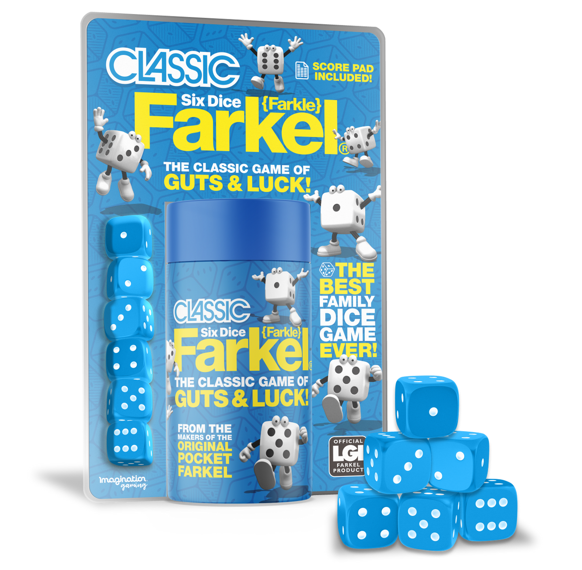 LGIG82015 | Classic Farkel Dice CANISTER Blister Card