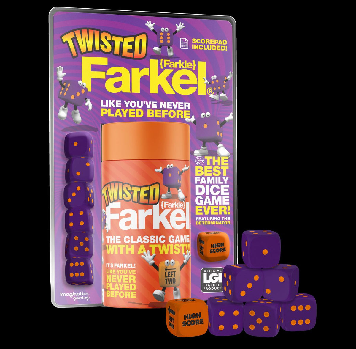 LGIG81015 | Twisted Farkel Dice CANISTER Blister Card